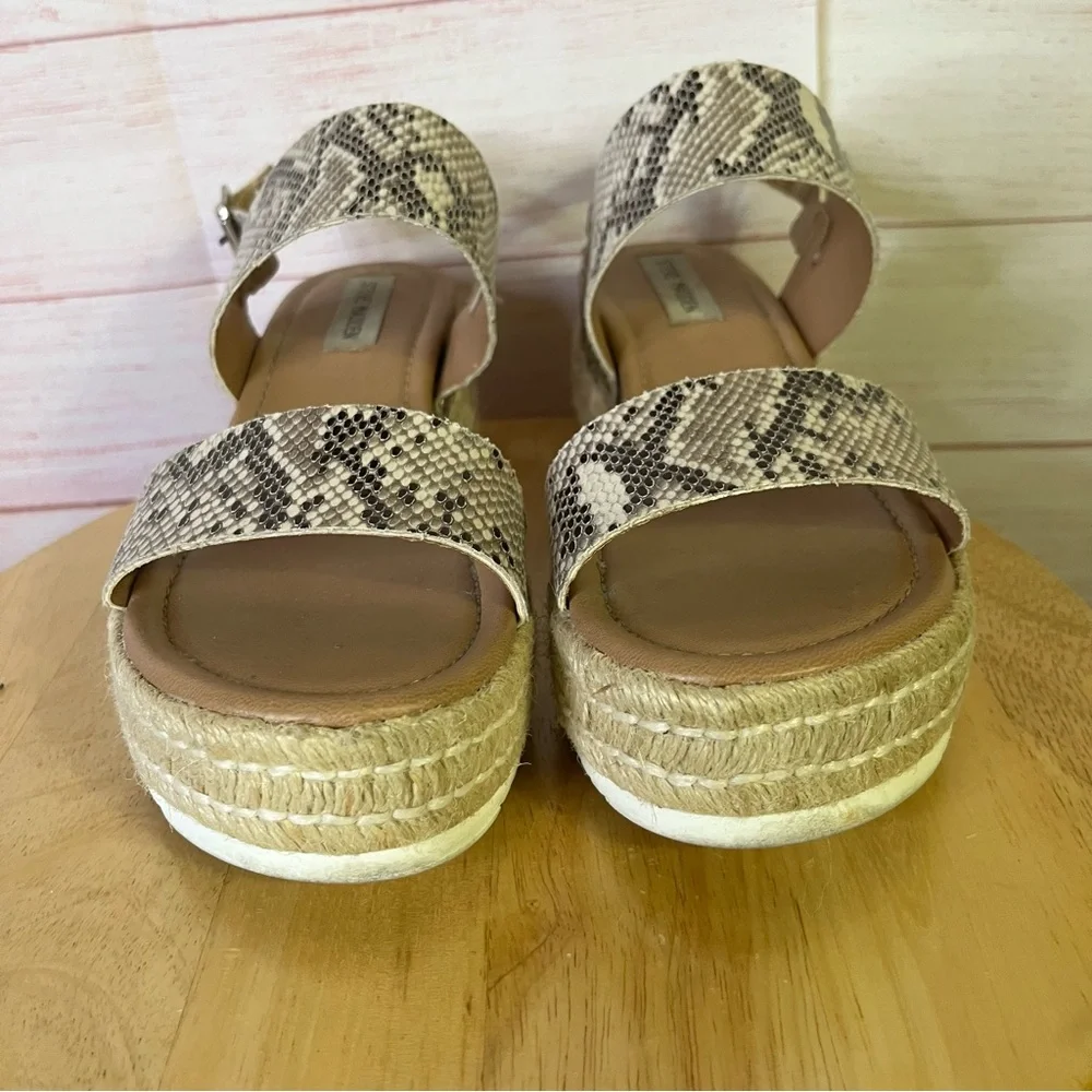 Steve Madden‎ Catia  Snake Espadrilles Sandals Size 8 M